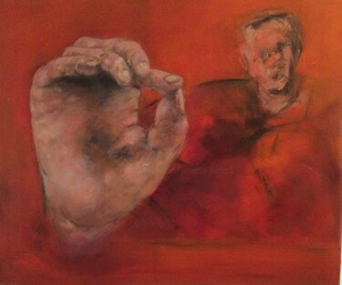Schilderij getiteld "de mon point de vue" door Laurence Pustoc'H, Origineel Kunstwerk, Olie Gemonteerd op Frame voor houten…