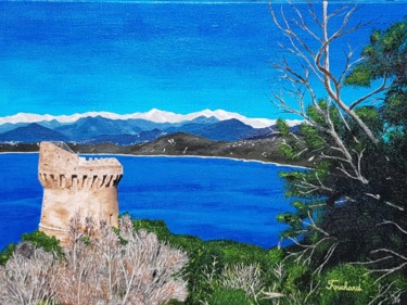 Painting titled "La tour Génoise de…" by Patrice Fouchard, Original Artwork, Acrylic