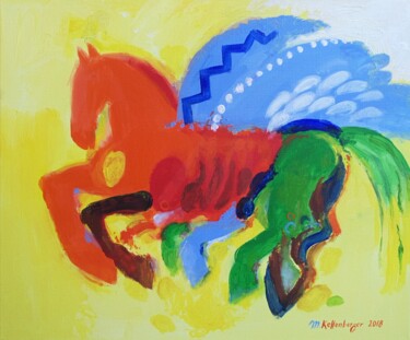 "Pegasus for Vincent…" başlıklı Tablo Martin Kellenberger tarafından, Orijinal sanat, Akrilik Karton üzerine monte edilmiş