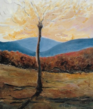 Fragile alberello Peinture intitulée "Fragile alberello" par Mario Fanconi, Œuvre d'art originale, Huile