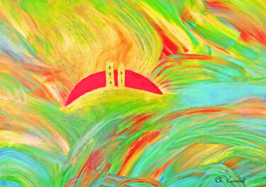 「Saint Paul coucher…」というタイトルの絵画 Chantal Cavenelによって, オリジナルのアートワーク, アクリル