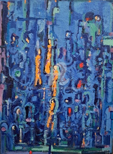Personnages en déroute Peinture intitulée "Personnages en déro…" par Jean-Marc Chapelet (jeanmarchapelet), Œuvre d'art originale, Huile