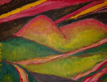Peinture intitulée "Luce e colline" par Guido Maria Filippi, Œuvre d'art originale, Huile