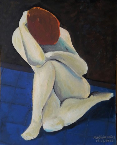 Pintura intitulada "O vazio 3." por Mauricio Santos, Obras de arte originais, Óleo