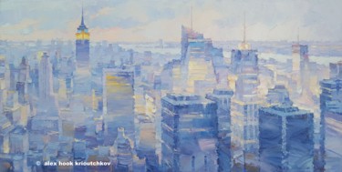 绘画 标题为“New York XXV” 由Alex Hook Krioutchkov, 原创艺术品, 油 安装在木质担架架上
