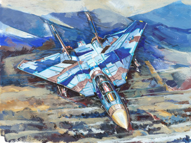 图画 标题为“Interception” 由Aleksandr Petrunin, 原创艺术品, 彩画