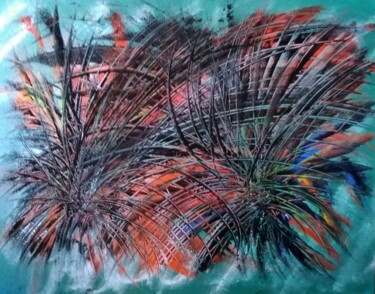 Peinture intitulée "REDES DE CARONTE" par Vala, Œuvre d'art originale, Acrylique Monté sur Autre panneau rigide