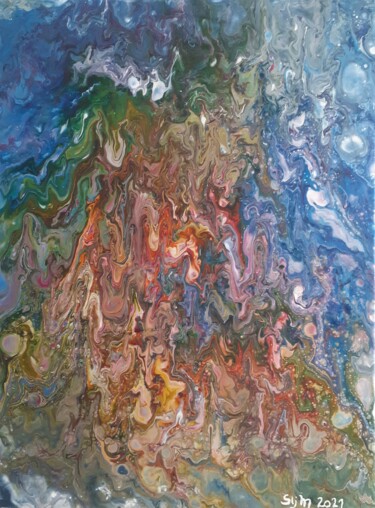 Peinture intitulée "L'Antre du Dragon" par Sébastien Mas, Œuvre d'art originale, Acrylique