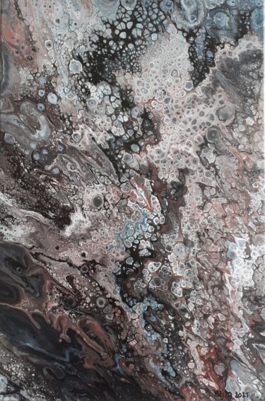 Painting titled "L'Affrontement" by Sébastien Mas, Original Artwork, Acrylic