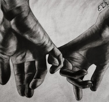Charcoal Original Artwork "Eclipse" 제목이 "Charcoal Original A…"인 그림 Elena Carlier로, 원작, 숯