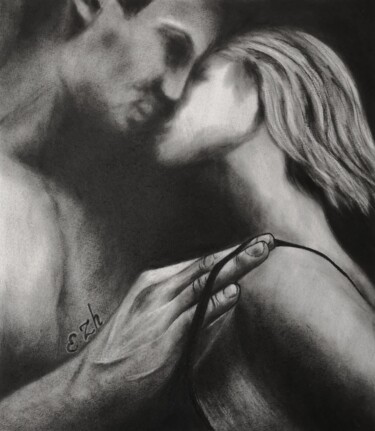Charcoal Original Artwork "Dreamcatcher" 제목이 "Charcoal Original A…"인 그림 Elena Carlier로, 원작, 숯