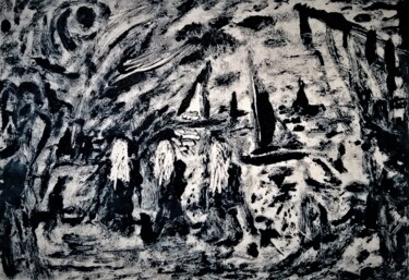 Printmaking titled "3FRENCH NUNS" by Joseph Urie, Original Artwork, Monotype