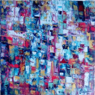 Peinture intitulée "Abstraction chromat…" par Myriam Carbonnier, Œuvre d'art originale, Huile