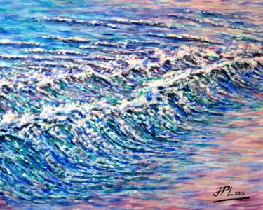 Peinture intitulée "Vagues du soir" par Jean-Pierre Loubinoux, Œuvre d'art originale, Acrylique Monté sur Châssis en bois