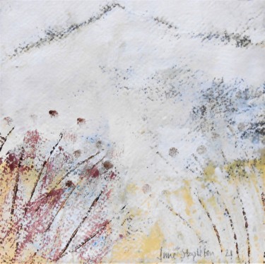 Painting titled "Mountain 8" by June Stapleton, Original Artwork, Acrylic Mounted on Cardboard