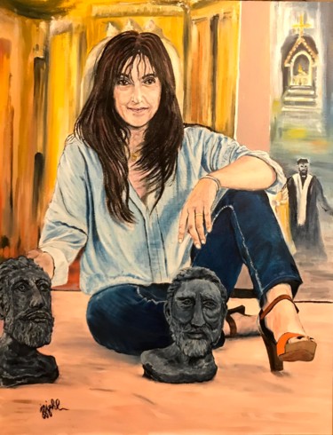 Peinture intitulée "L'artiste Sonia Tan…" par Jean-Francois Jehl, Œuvre d'art originale, Huile