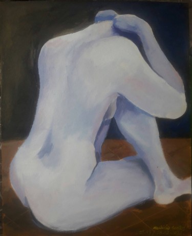 Pintura intitulada "O vazio 6" por Mauricio Santos, Obras de arte originais, Óleo