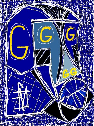 数字艺术 标题为“5G (écouter, voir,…” 由Franck Vidal, 原创艺术品, 数字油画