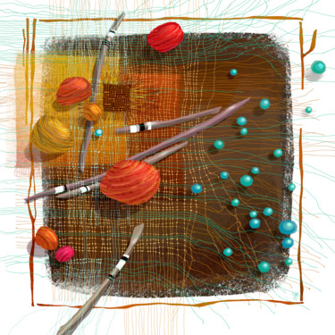 Arts numériques intitulée "Ma puce, mon araign…" par Sylvie Dessert (Syl), Œuvre d'art originale, Peinture numérique