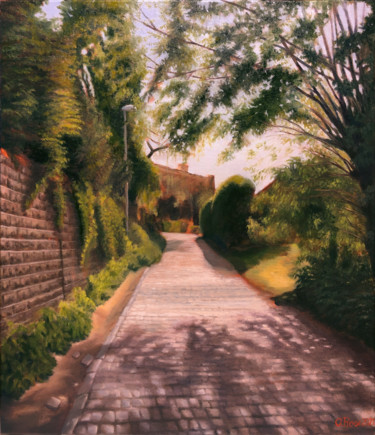 Peinture intitulée ""Le Coeur Vert, 3/3…" par Olivier Rose, Œuvre d'art originale, Huile Monté sur Châssis en bois