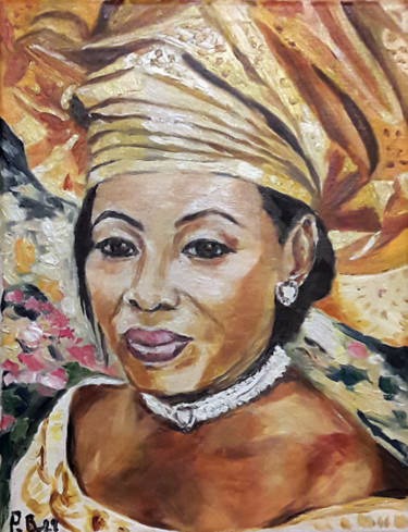 Peinture intitulée "La mariée" par Pascal Brachet, Œuvre d'art originale, Huile