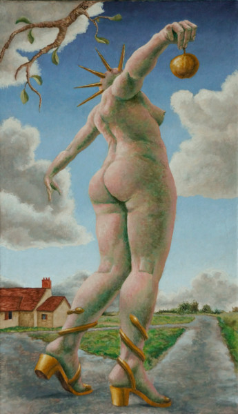 La pomme de discorde 绘画 标题为“La pomme de discorde” 由Vincent Lacroix, 原创艺术品, 油
