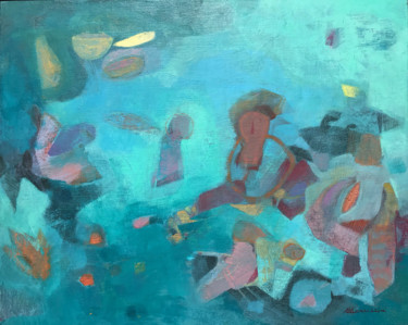 Painting titled "I tesori 4" by Marcello Carrozzini, Original Artwork, Acrylic Mounted on Cardboard