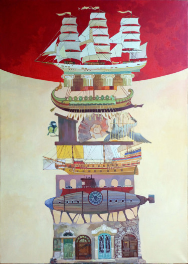 Painting titled "The picture of the…" by Denis Bely, Original Artwork, Oil