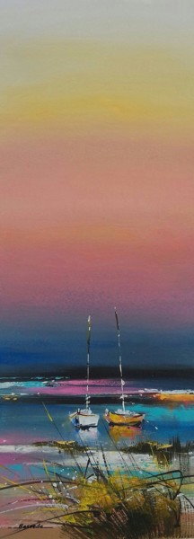 Cap au sud 1 Peinture intitulée "Cap au sud 1" par Christian Bessede, Œuvre d'art originale, Acrylique