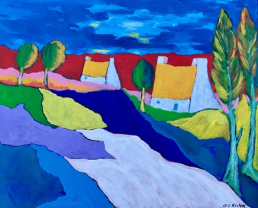 「Douceur d'automne」というタイトルの絵画 Alain Charles Richerによって, オリジナルのアートワーク, アクリル