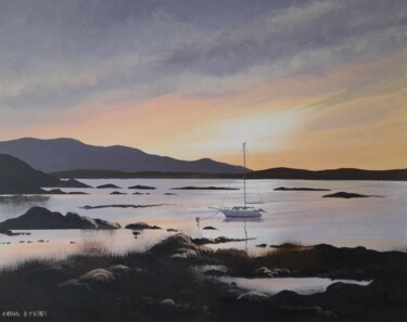 Glynsk boat connemara Peinture intitulée "Glynsk boat connema…" par Cathal O Malley, Œuvre d'art originale, Acrylique