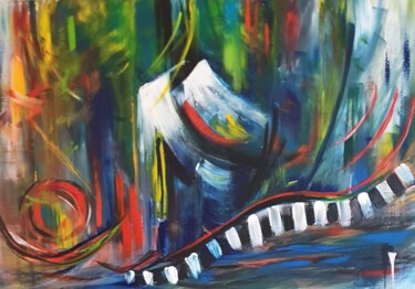 Peinture intitulée "Piano écolo" par Annie Galipot, Œuvre d'art originale, Acrylique