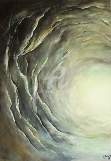 Peinture intitulée "Trouée" par Gaïdg, Œuvre d'art originale, Acrylique Monté sur Châssis en bois