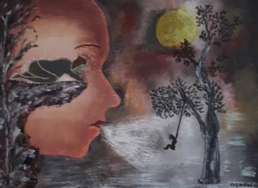 绘画 标题为“Vent mystère” 由Nanou, 原创艺术品, 丙烯