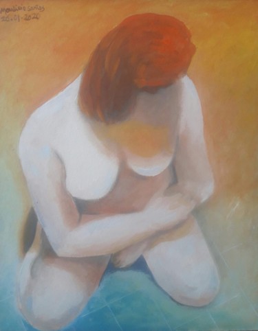 Pintura intitulada "O vazio 9" por Mauricio Santos, Obras de arte originais, Óleo