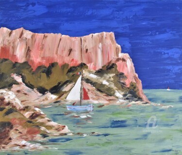 Peinture intitulée "Calanques  à Cassis" par Roberto Urbano, Œuvre d'art originale, Huile