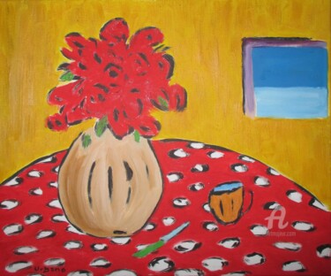 Painting titled "La Cuisine" by Roberto Urbano, Original Artwork, Oil