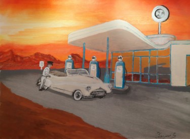 绘画 标题为“1950” 由Cédric Fayasse, 原创艺术品, 丙烯 安装在木质担架架上