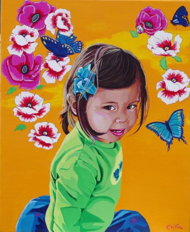 Peinture intitulée "camille" par Christelle Vaesken, Œuvre d'art originale, Acrylique