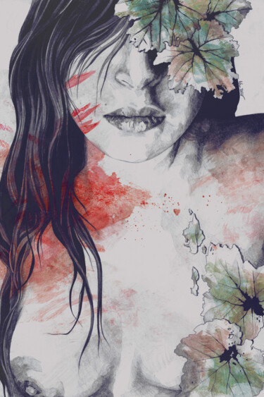 One Second II red Digital Arts titled "One Second II red" by Marco Paludet, Original Artwork, Acrylic