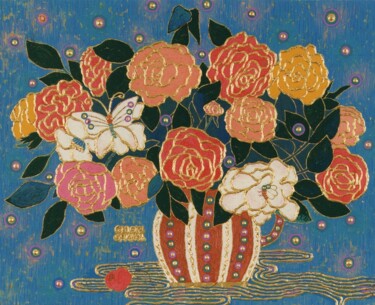 绘画 标题为“甘い薫り” 由Chiori Ohnaka, 原创艺术品, 颜料 安装在artwork_cat.上