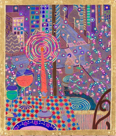 Pittura intitolato "CANDLE NIGHT" da Chiori Ohnaka, Opera d'arte originale, pigmenti