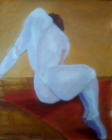 Pintura intitulada "O vazio 9." por Mauricio Santos, Obras de arte originais, Óleo