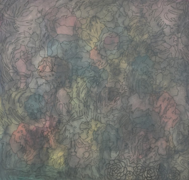 Dessin intitulée "Fonds marins" par Camille Rouschmeyer, Œuvre d'art originale, Marqueur