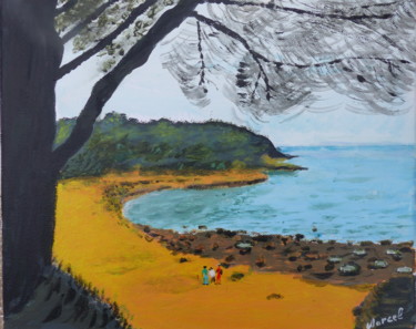 Ile d'Aix - Sable d'or Peinture intitulée "Ile d'Aix - Sable d…" par Marcel De Nazelle, Œuvre d'art originale, Acrylique