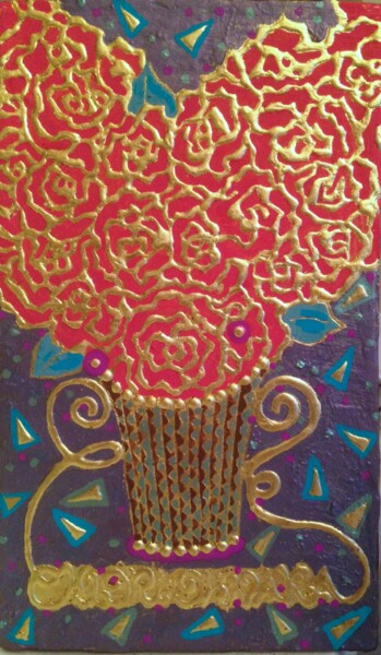 Schilderij getiteld "AVEC MON AMOUR" door Chiori Ohnaka, Origineel Kunstwerk, pigmenten