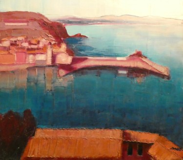 Pintura intitulada "vue de la Balette I…" por Philippe Jamin, Obras de arte originais, Óleo