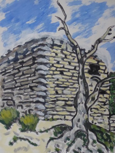 Painting titled "Borie de Provence (…" by Nicolas Cavuoto, Original Artwork, Oil