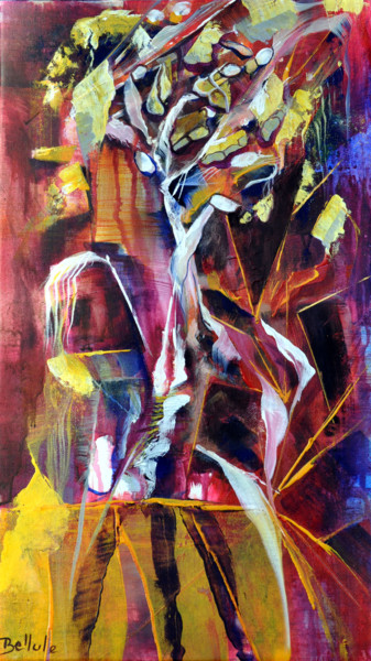 L'arbre défait Peinture intitulée "L'arbre défait" par Bellule' Art, Œuvre d'art originale, Acrylique Monté sur Châssis en bois