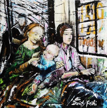 Pittura intitolato "In viaggio" da Daniela Foschi, Opera d'arte originale, Acrilico Montato su Telaio per barella in legno